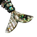 Los Castillo Mexican Silver Mosaic Abalone Shell Inlay Fish Bottle Opener