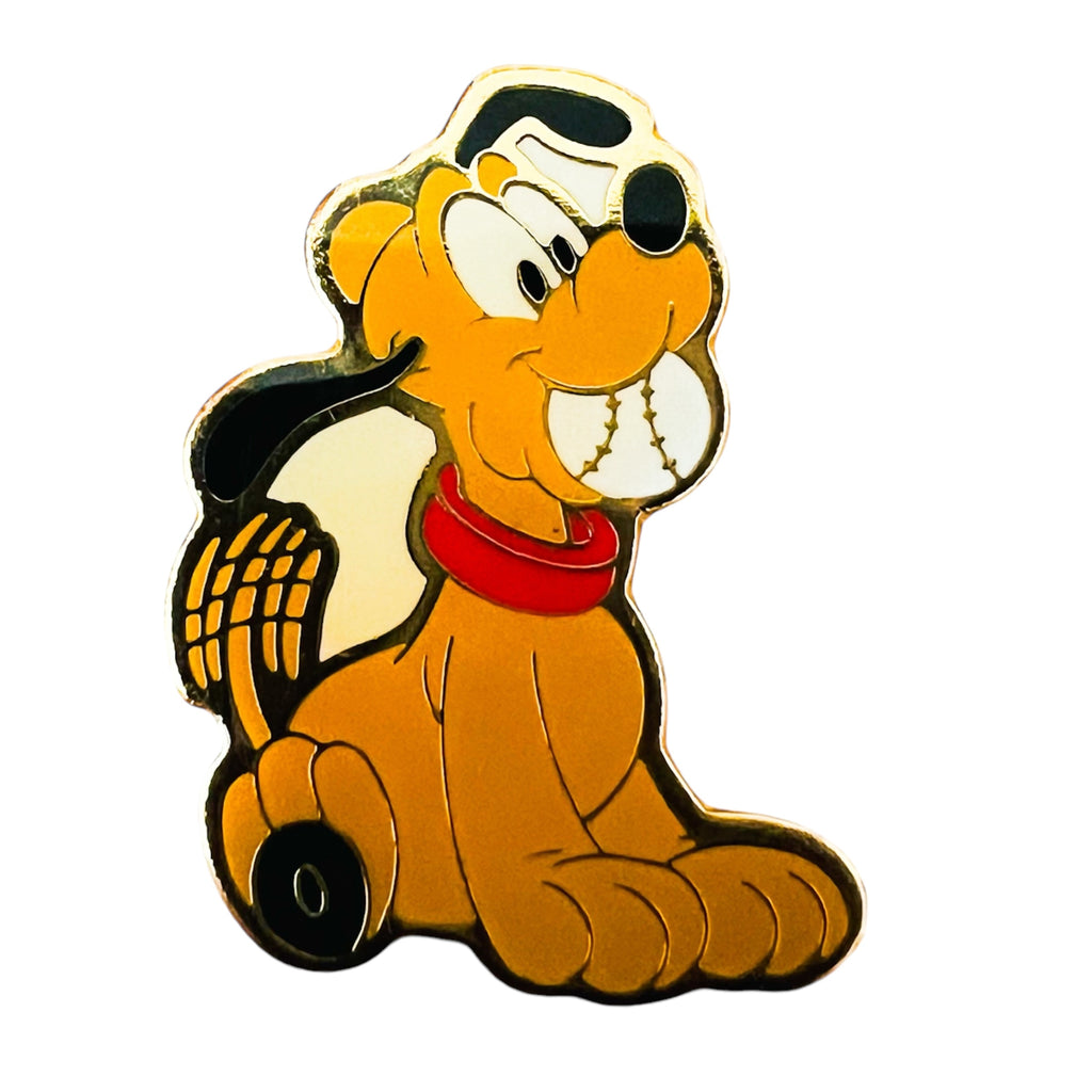 Disney Pluto Baseball in Mouth Pin