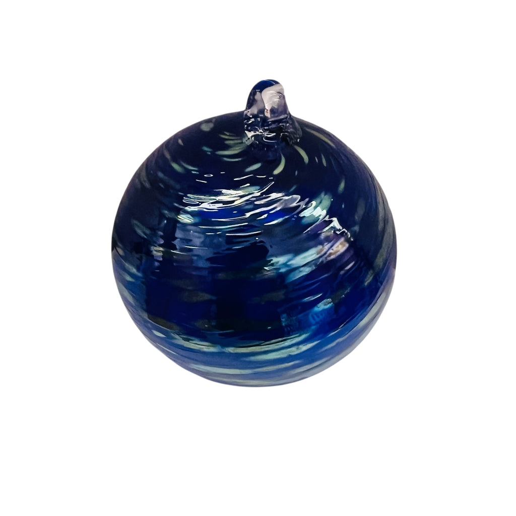 Studio Art Glass Michael Trimpol Silvery Moon Ornament