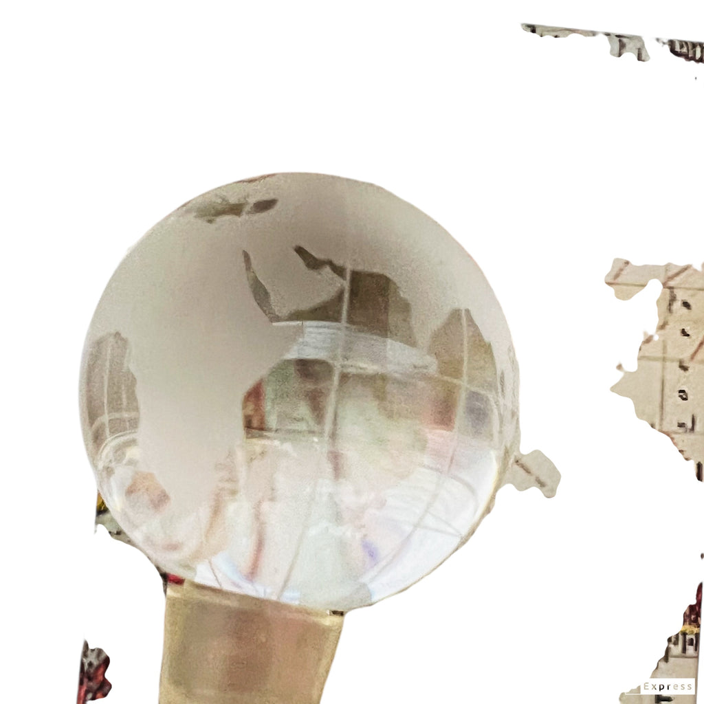 Oleg Cassini Crystal Clear Frosted Globe Bottle Stopper