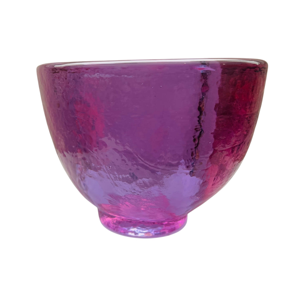 Vintage Alexandrite Fire and Light Purple Glass Oval Bowl/Vase