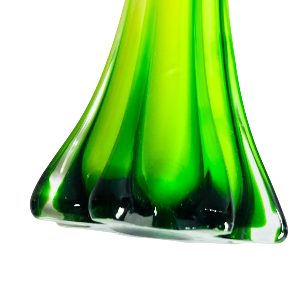 Modern Hand Blown Lily Art Glass Vase