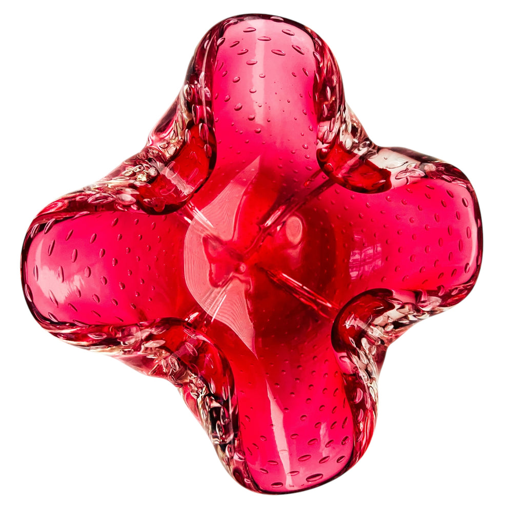 Vintage Murano Art Glass Air Bubbles Bowl Ashtray