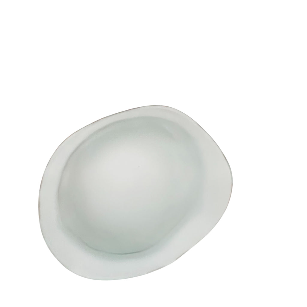 Vintage Annieglass Frosted Glazed Artist Signed Trinket Bowl