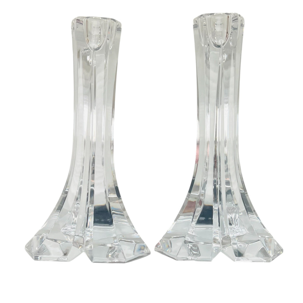 Miller Rogaska Triangle Candlestick -Pair