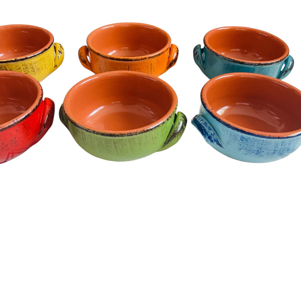 Vintage DeSilva Glazed Terracotta Soup Bowls
