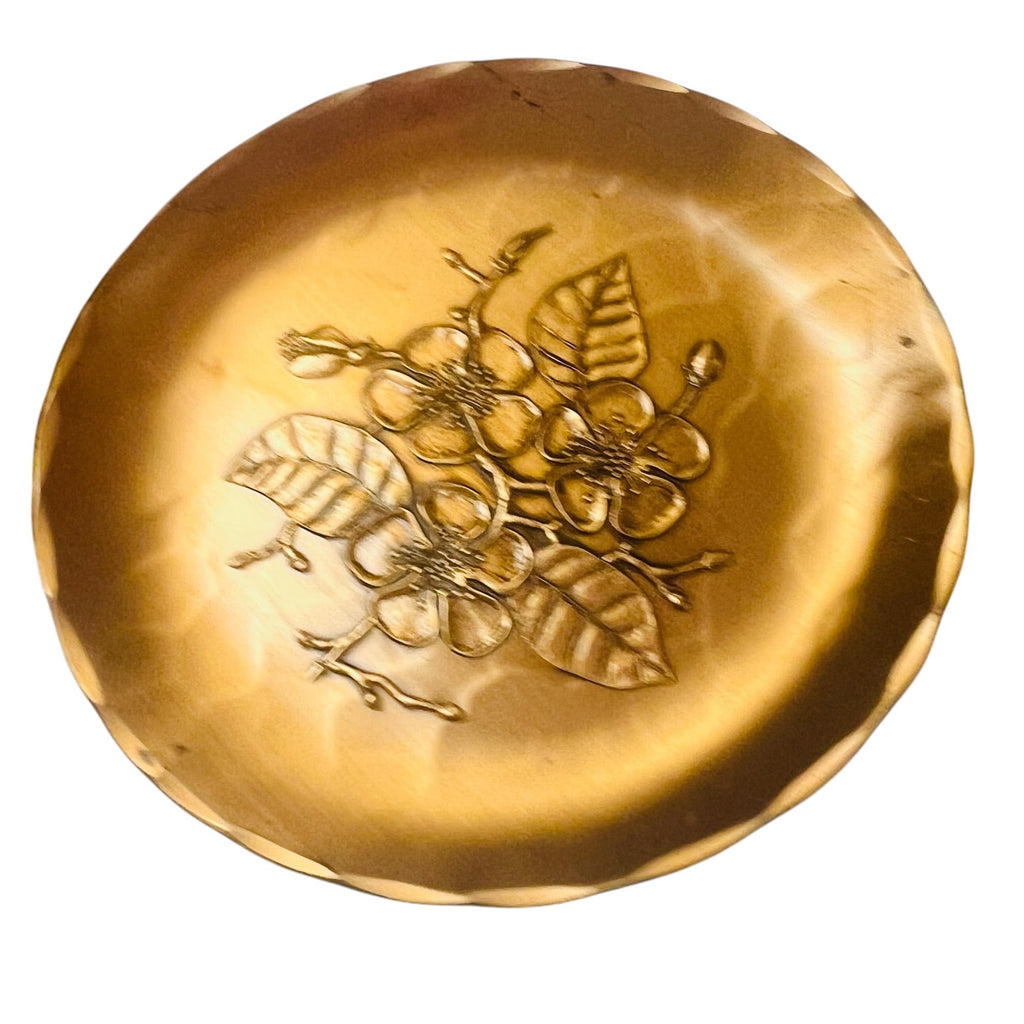 Vintage Wendell August Forge Solid Hammered Bronze Trinket Tray Dish Lot of 3