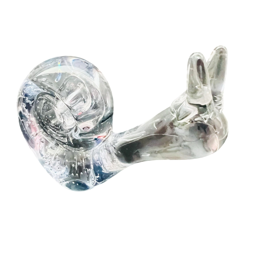 Vintage Art Glass Snail Figurine Paperweight