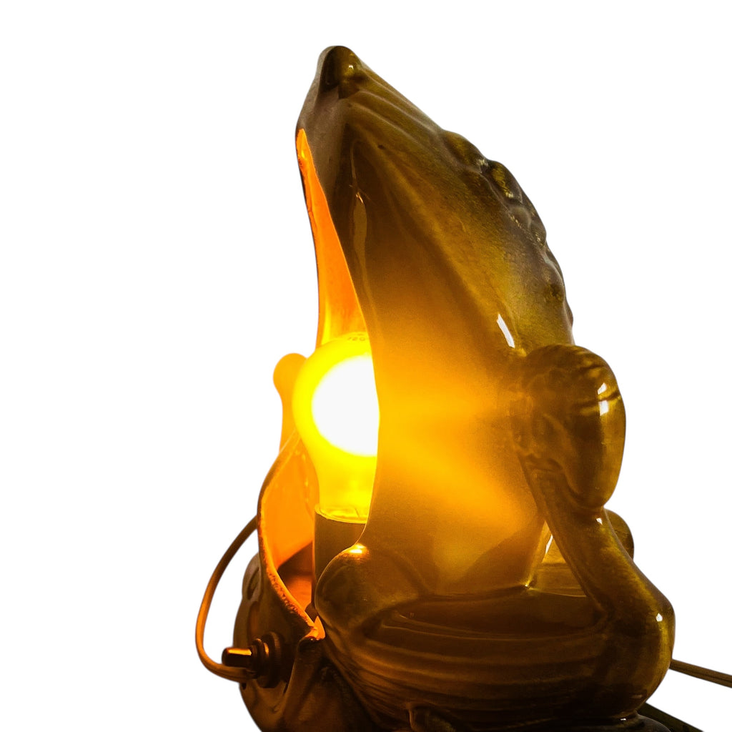 Vintage Mid Century Ceramic Viking Ceramic Ship Desk Lamp