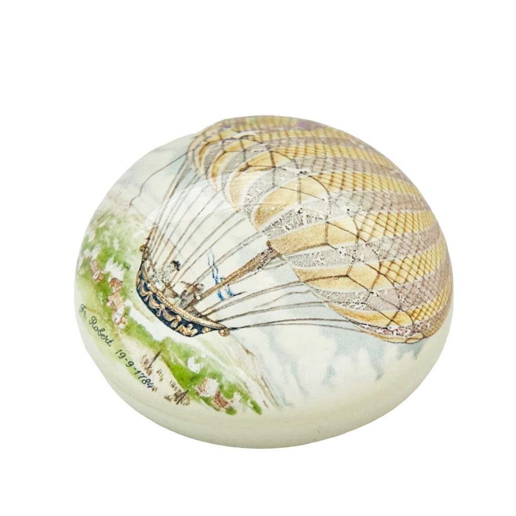 Vintage Hot Air Balloon Fr. Robert 19-9-1784 Murano Art Glass Paperweight