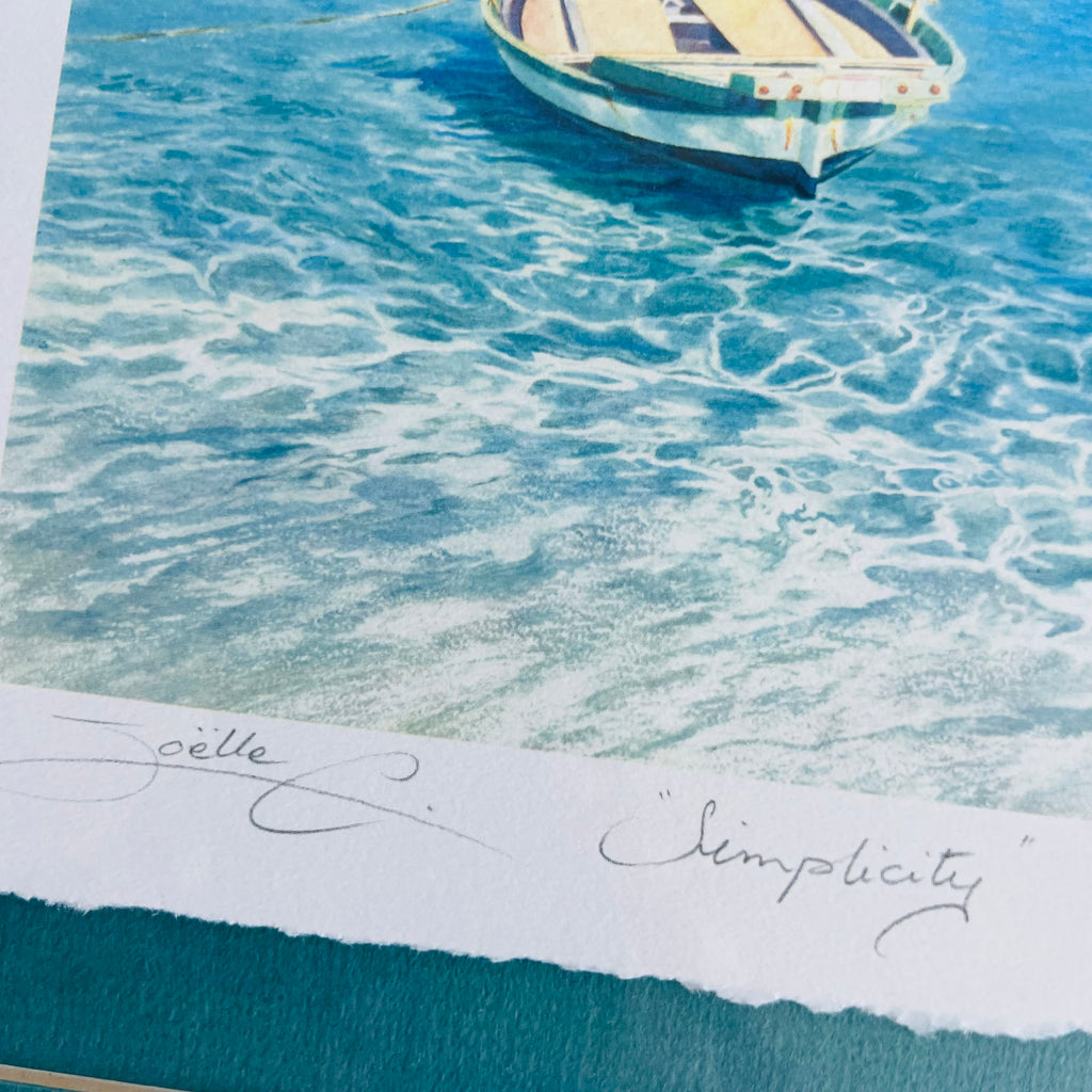 Joelle Art Studio Simplicity White Framed Nautical Art Print