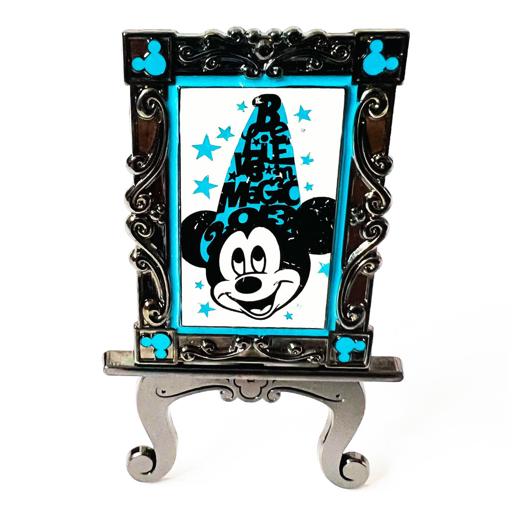 Disney Sorcerer Mickey Believe In Magic Poster Art Series Easel Frame LE Pin