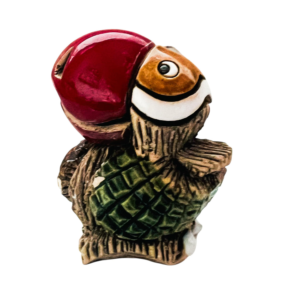 Vintage Artesania Rinconada Papagayo Parrot Red Beak Uruguay Figure