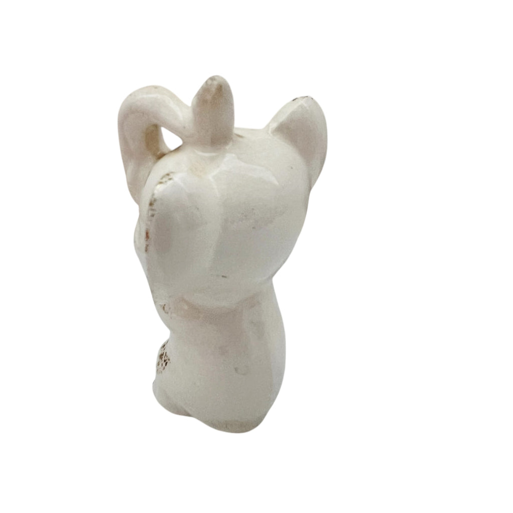 Vintage JAPAN Gold Glitter Blue Eyed Elephant Figurine