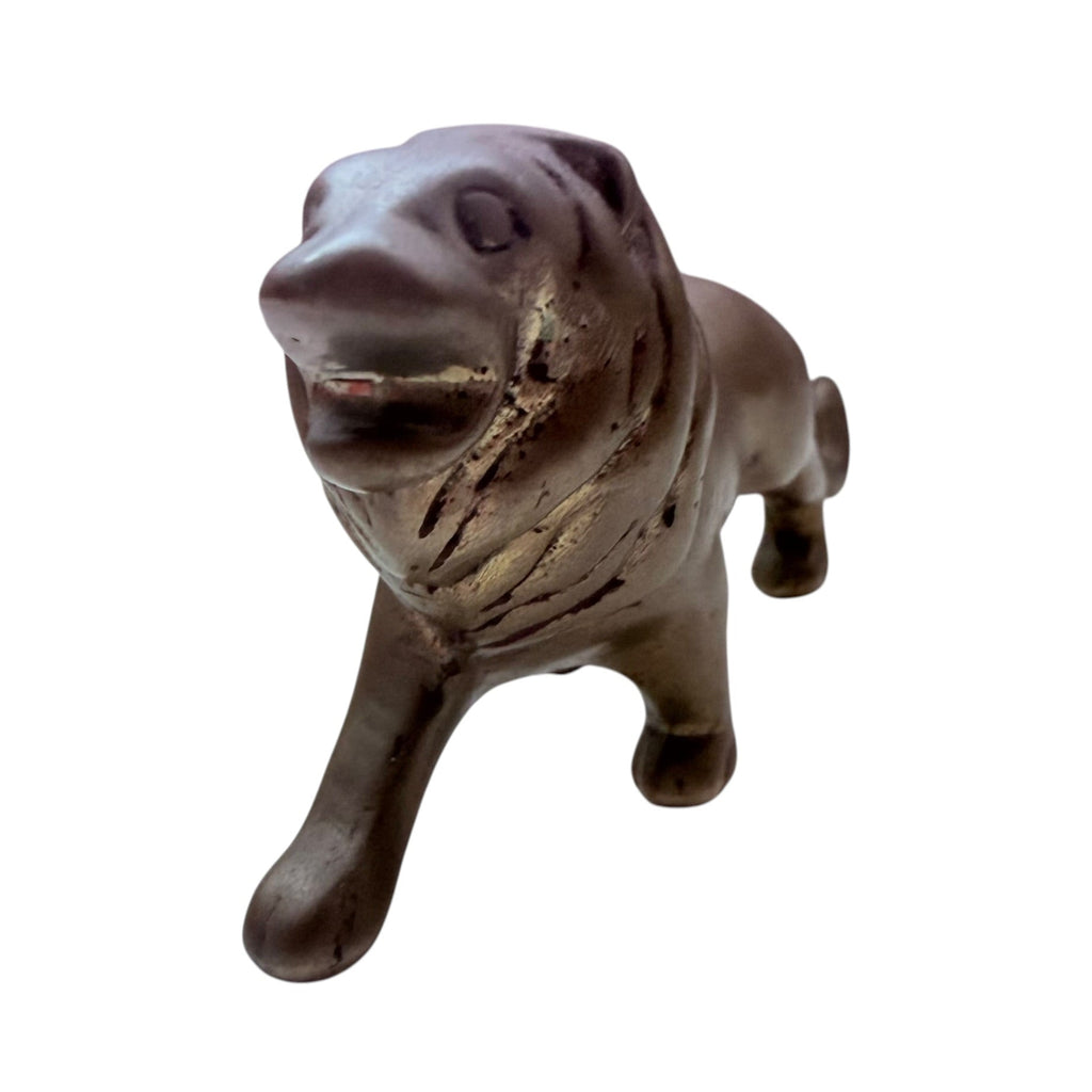 Vintage Bronze Lion Figurine