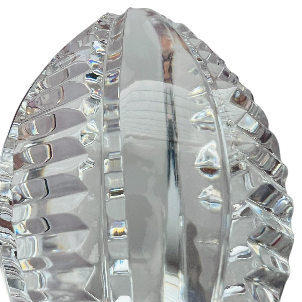 Hand Cut Lead Crystal Pedestal Egg Paperweight