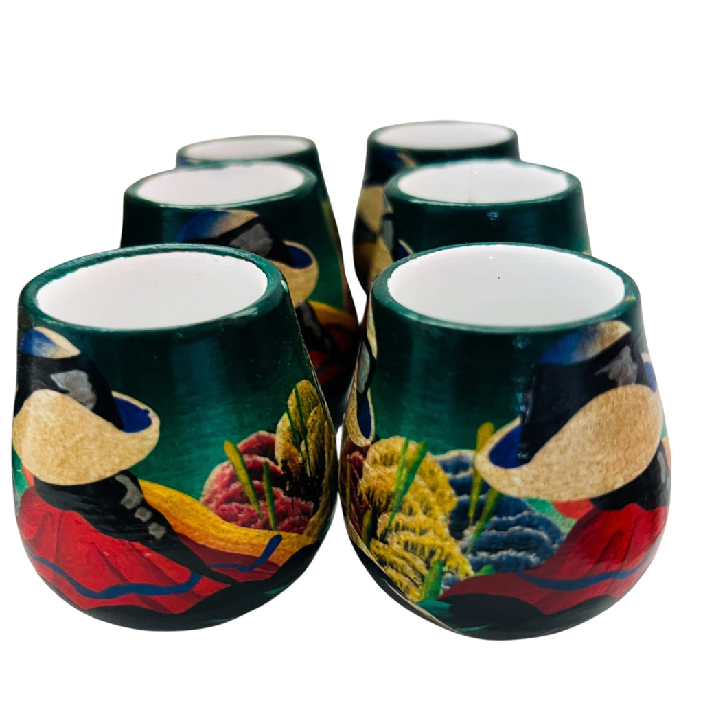 Vintage Bottle Jug with Mini Cup Drinking 7pc Set