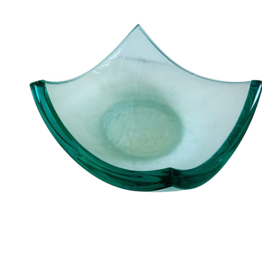 Vintage Stephen Schlanser Art Glass Catch All Tray Signed Bowl