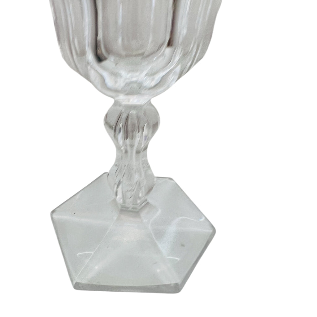 Vintage Heisey Hexagon Base Glasses Set of 2