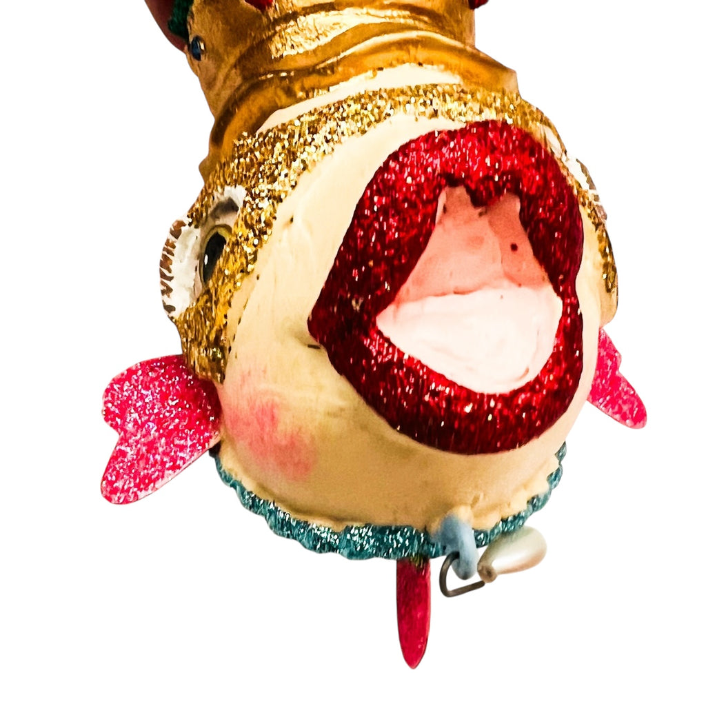 Kathrine's Collection Kissing Fish Royal Crown Christmas Ornament
