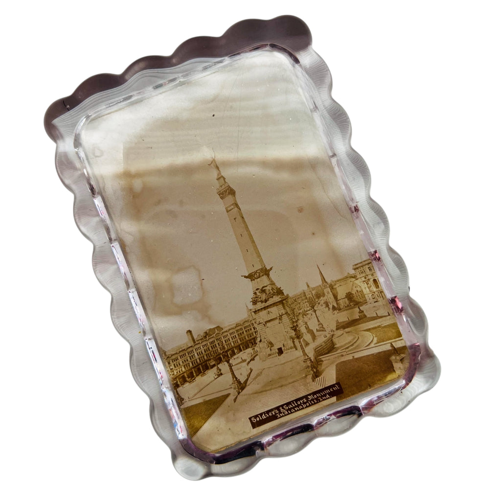 Vintage Indianapolis Monument Circle Soldiers and Sailors Monument Paperweight