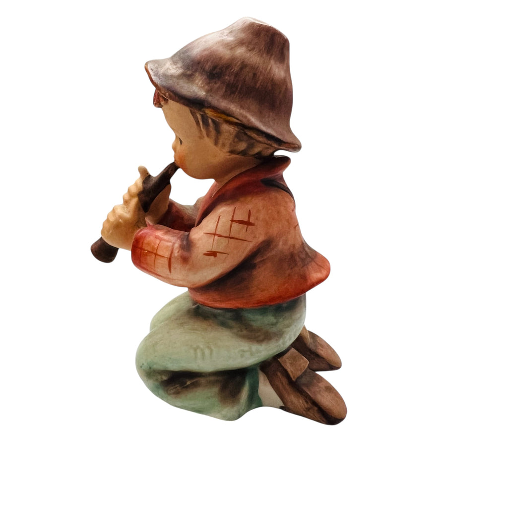 Vintage Goebel Hummel Boy Playing Horn Western Germany Figurine