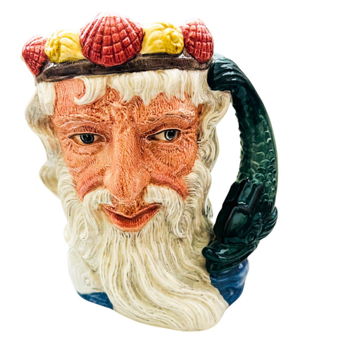 Vintage Royal Doulton Neptune Porcelain Character Toby Oversized Mug