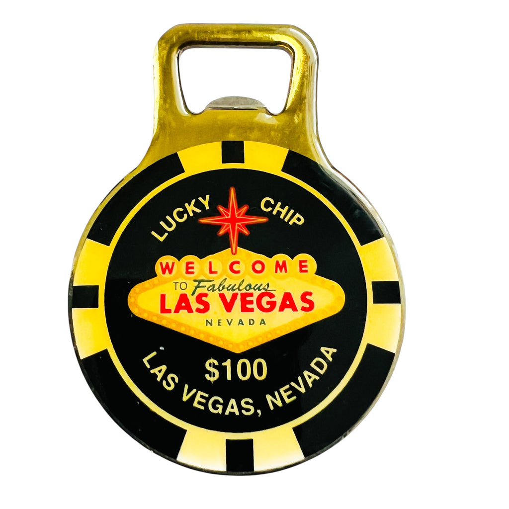 Welcome To Las Vegas Nevada Lucky Chip Bottle Opener/ Magnet