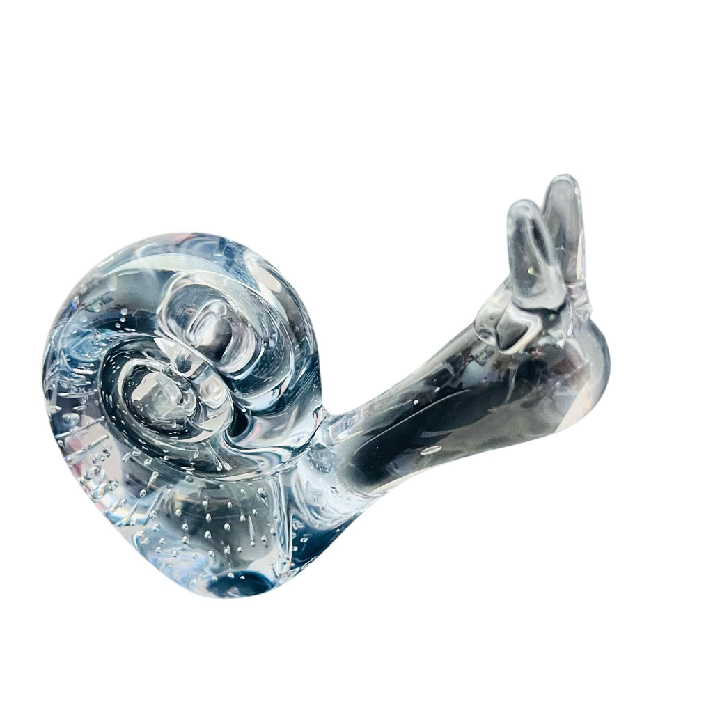 Vintage Art Glass Snail Figurine Paperweight