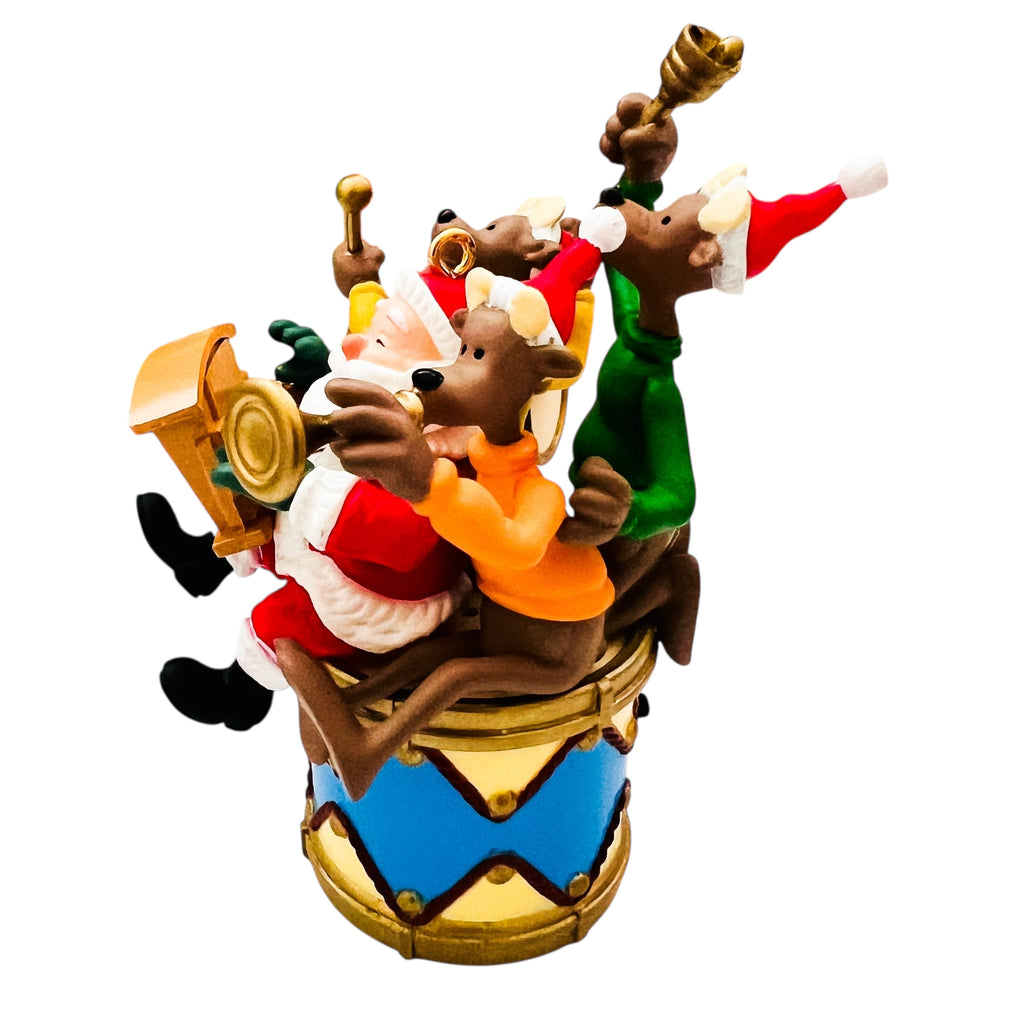 Hallmark Keepsake Magic Kris and the Kringles Santa Reindeer Band Sound Ornament