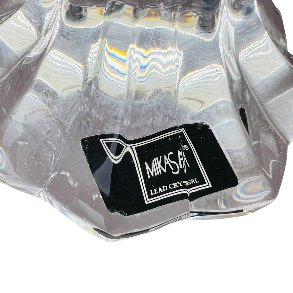Mikasa Clear Crystal Royal Crown Candle Slovenia Holders -Pair
