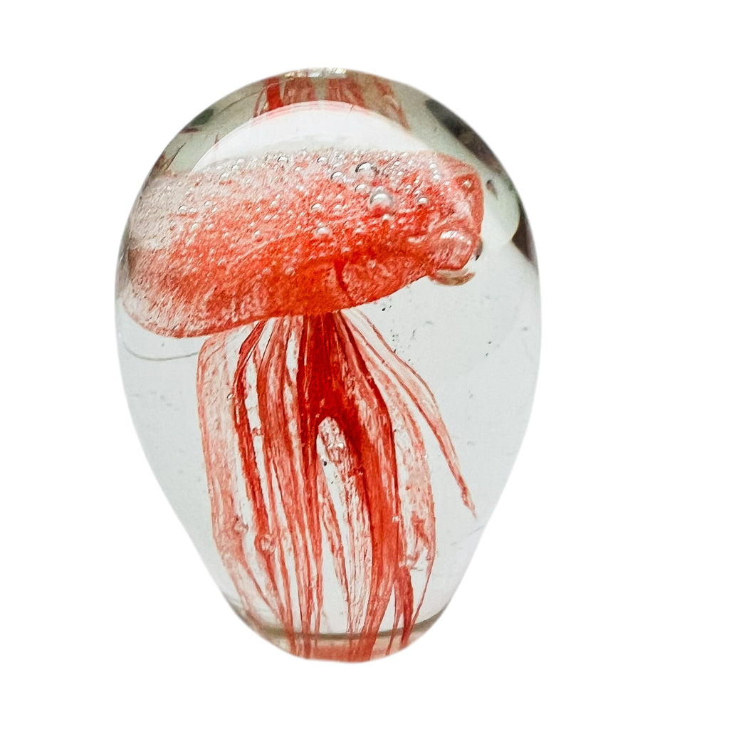 Art Glass Jellyfish Paperweight
