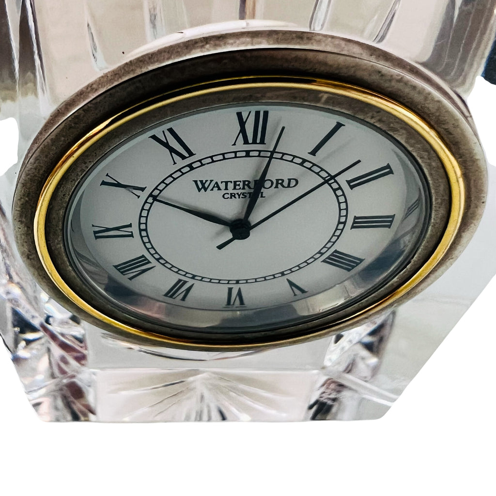 Vintage Waterford Crystal Ireland Colonnade Desk Clock