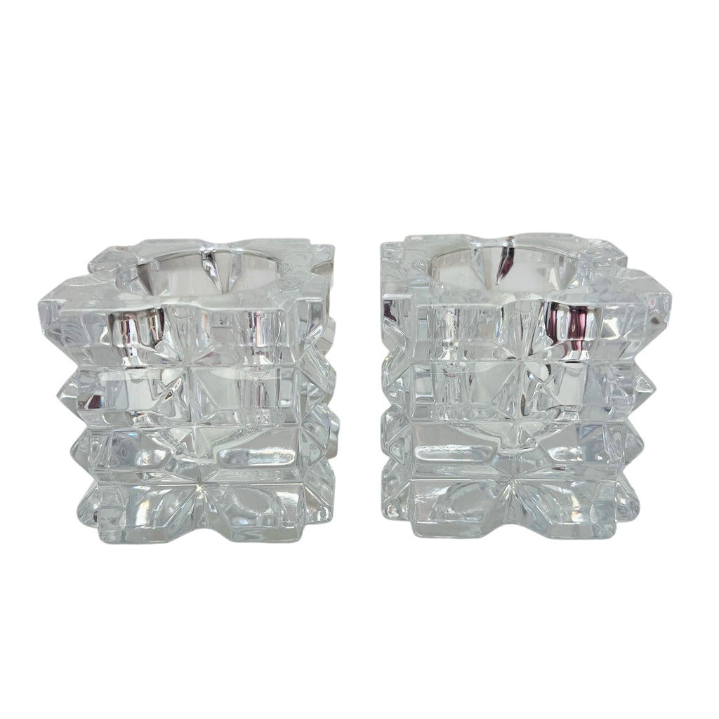 Skylight by MIKASA Clear Glass Votive Candle Holder Pair
