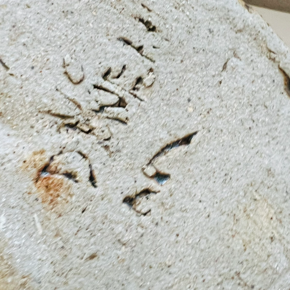 Vintage Pottery Green Signed Vase