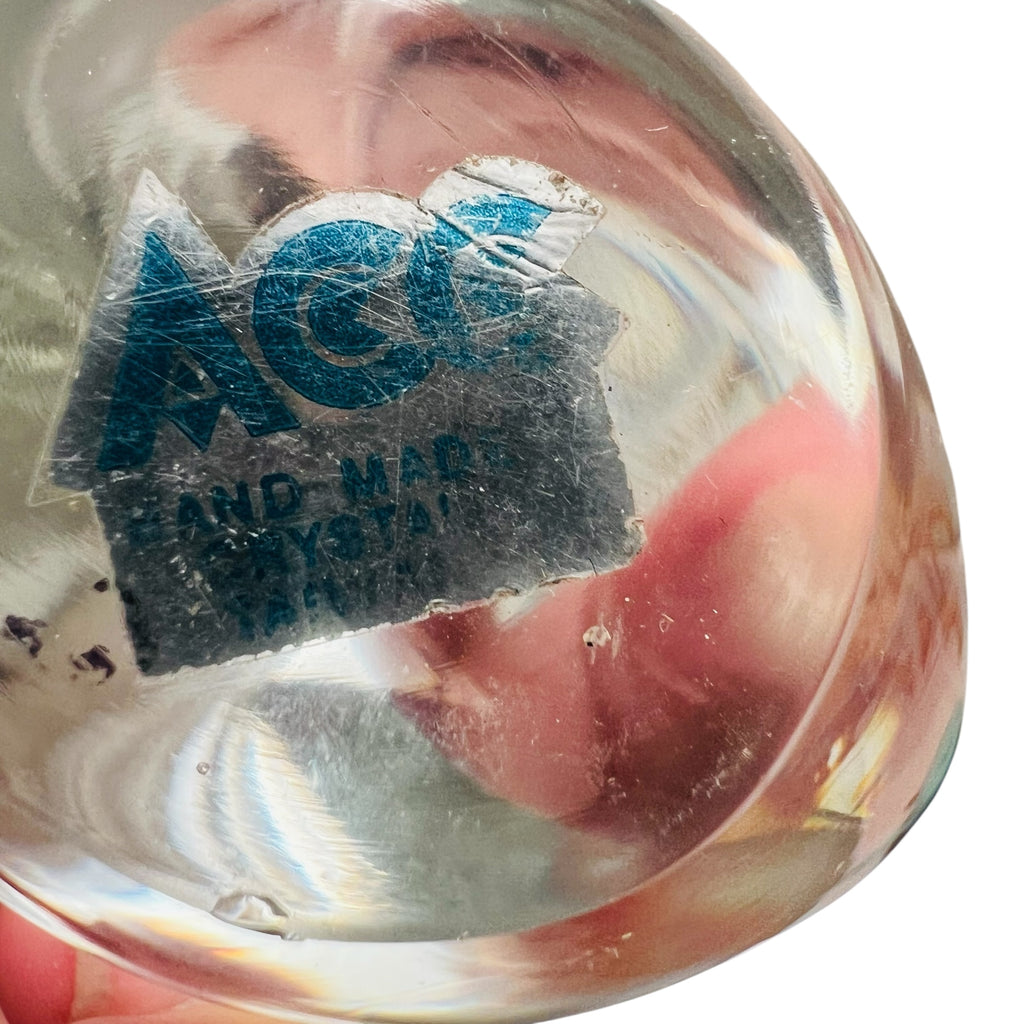 Vintage ACE Handblown Crystal Glass Swan Figurines