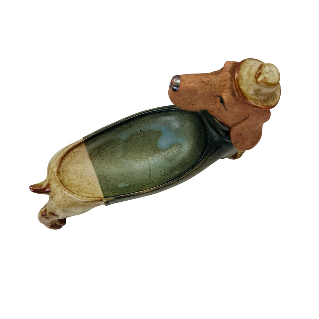 Vintage Dachshund Wiener Dog Trinket Dish Figurine