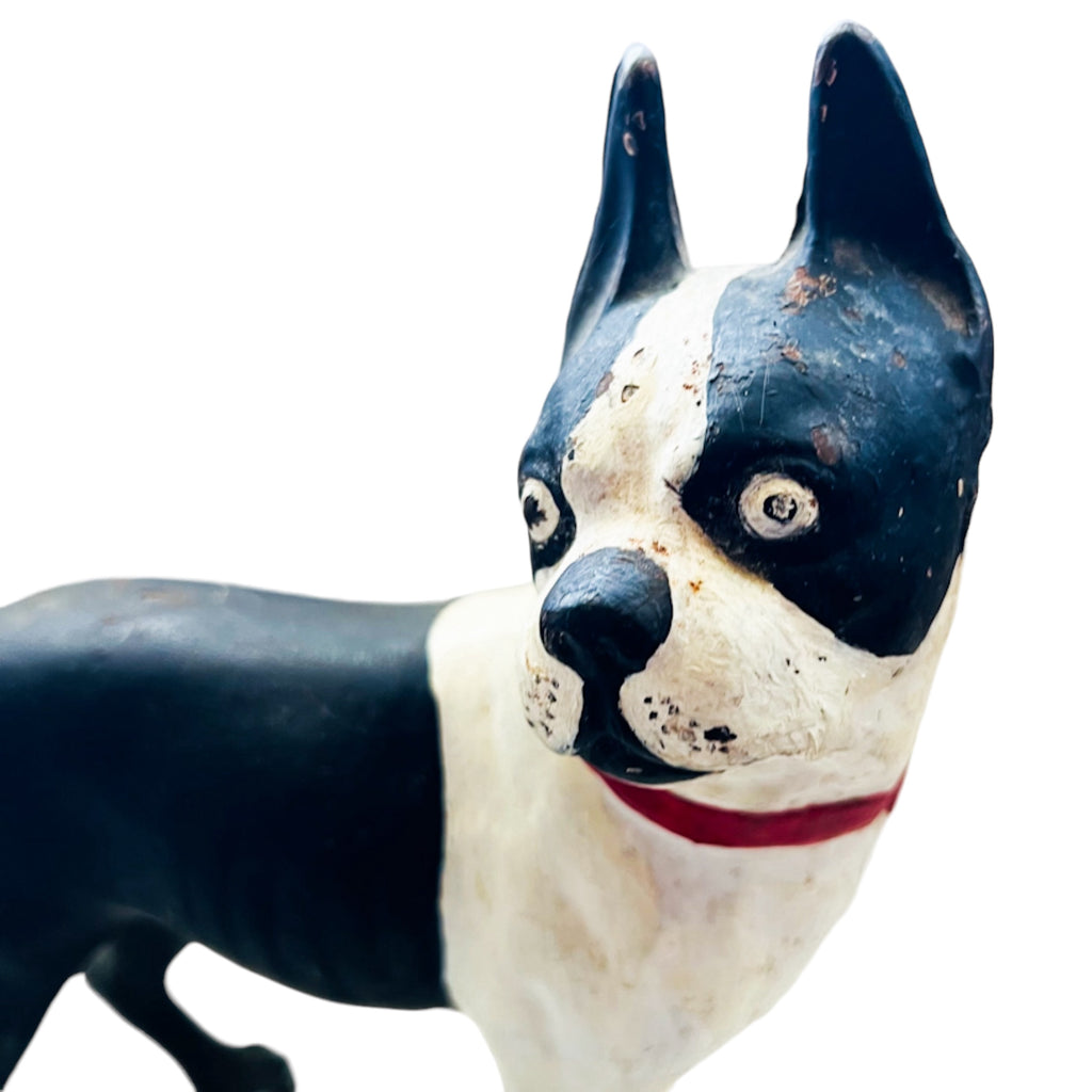 Antique Cast Iron Boston Terrier Doorstop