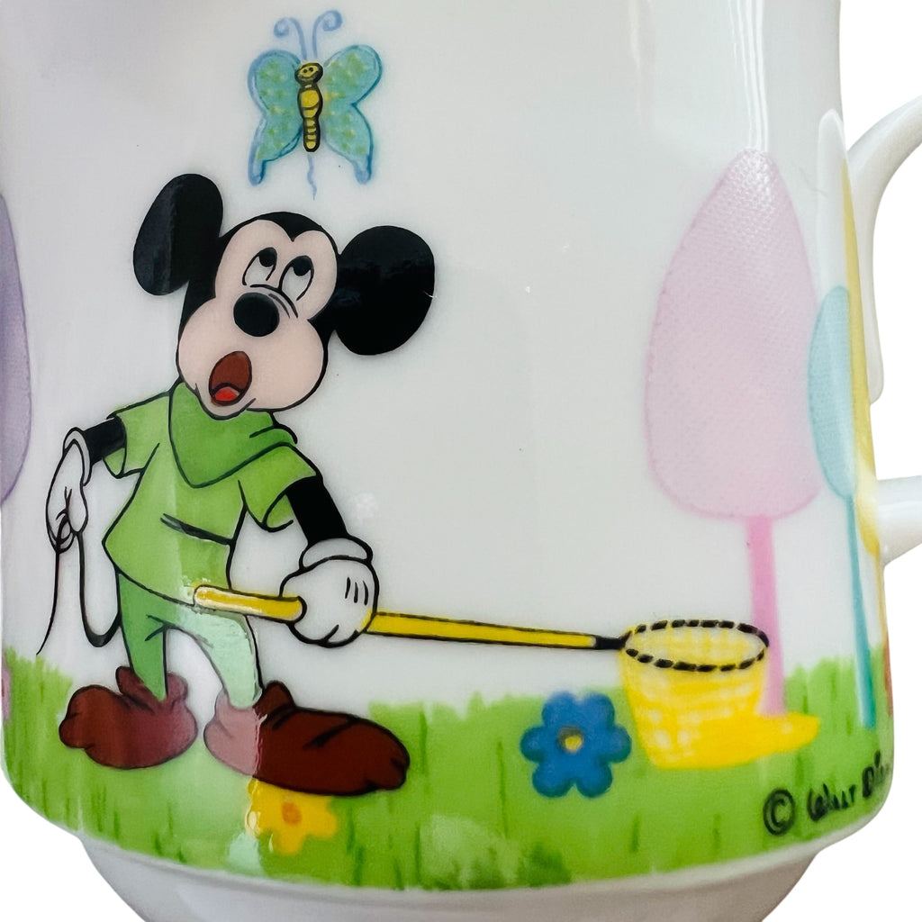 Vintage Walt Disney Productions JAPAN Porcelain Snack Plate & Cup Set