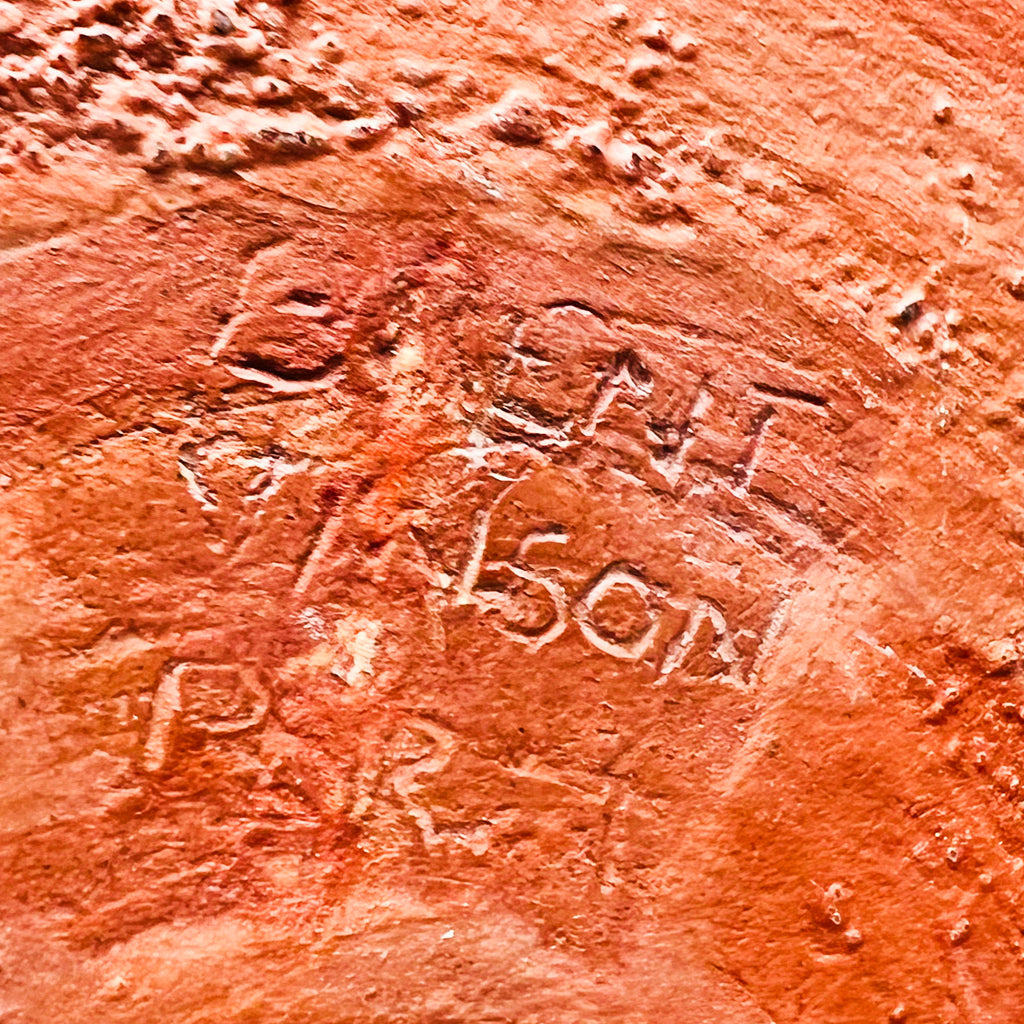 Vintage Handmade Signed Pottery Fish Plate