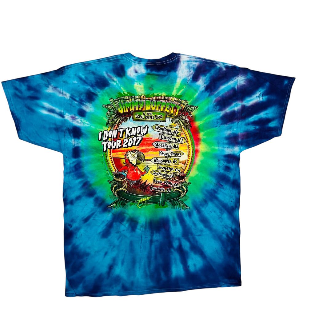 Jimmy Buffett I Don't Know Tour 2017 Parrot Tie Dye Shirt