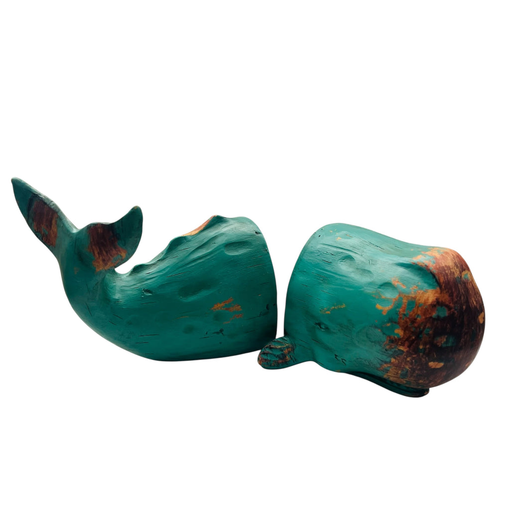 Nautical Rustic Beach Whale Bookends