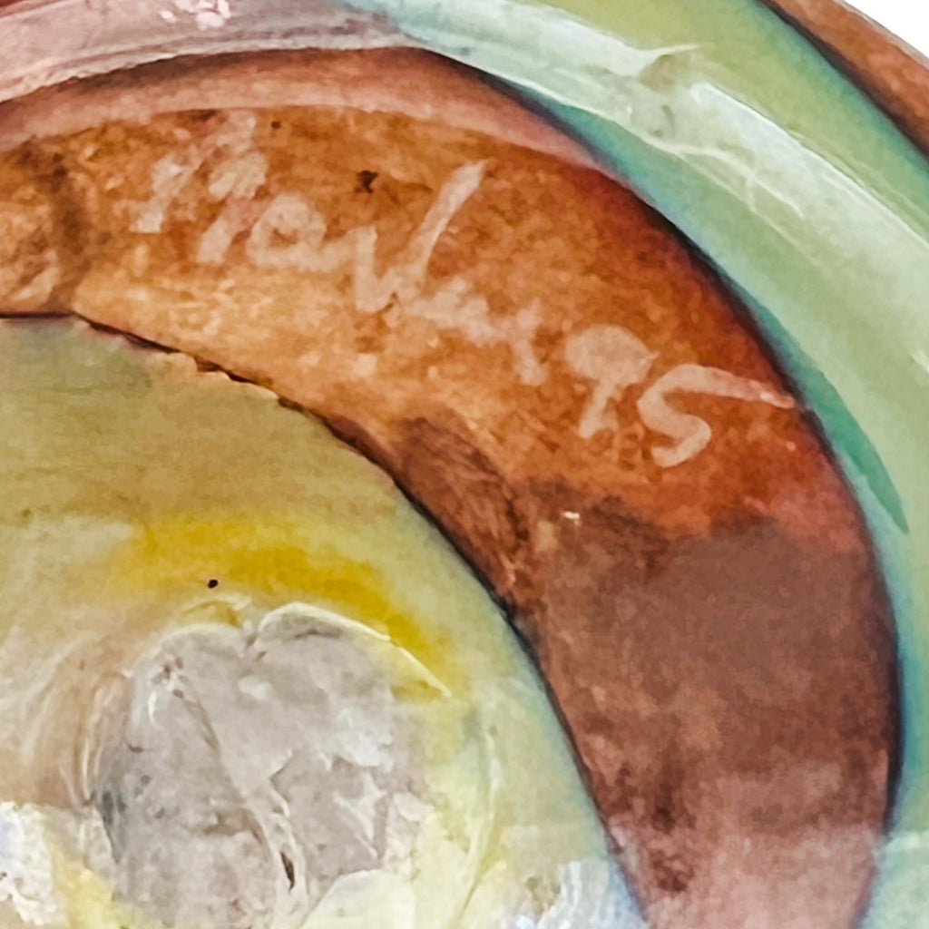 Vintage Mdina Mottled 1995 Signed Studio Art Glass