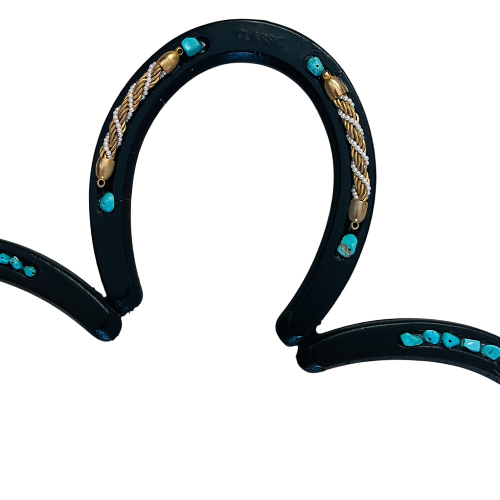 Cast Iron Embellished Rustic Horseshoe Wall Hanging Cross