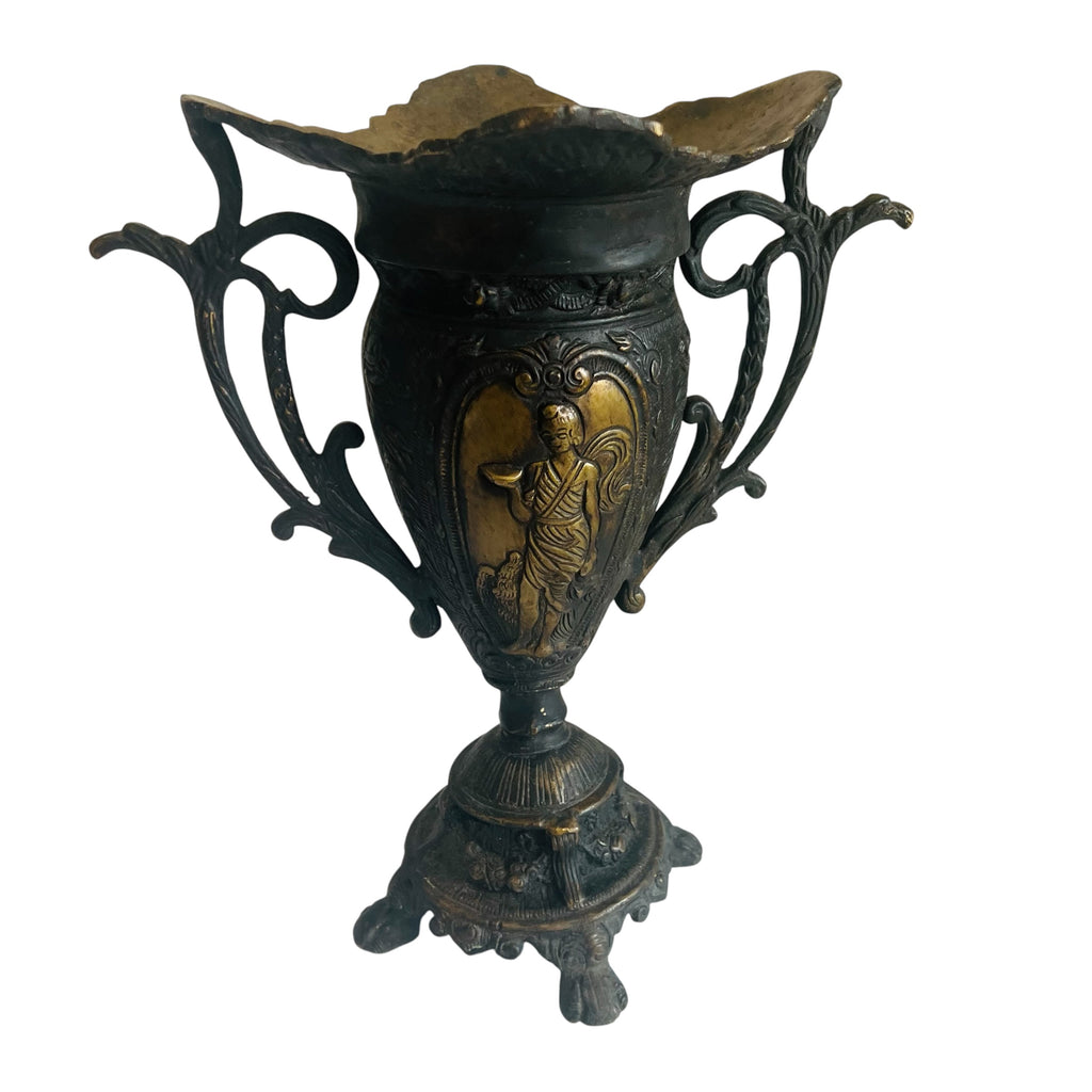 Antique Ornate Double Handle Vase -