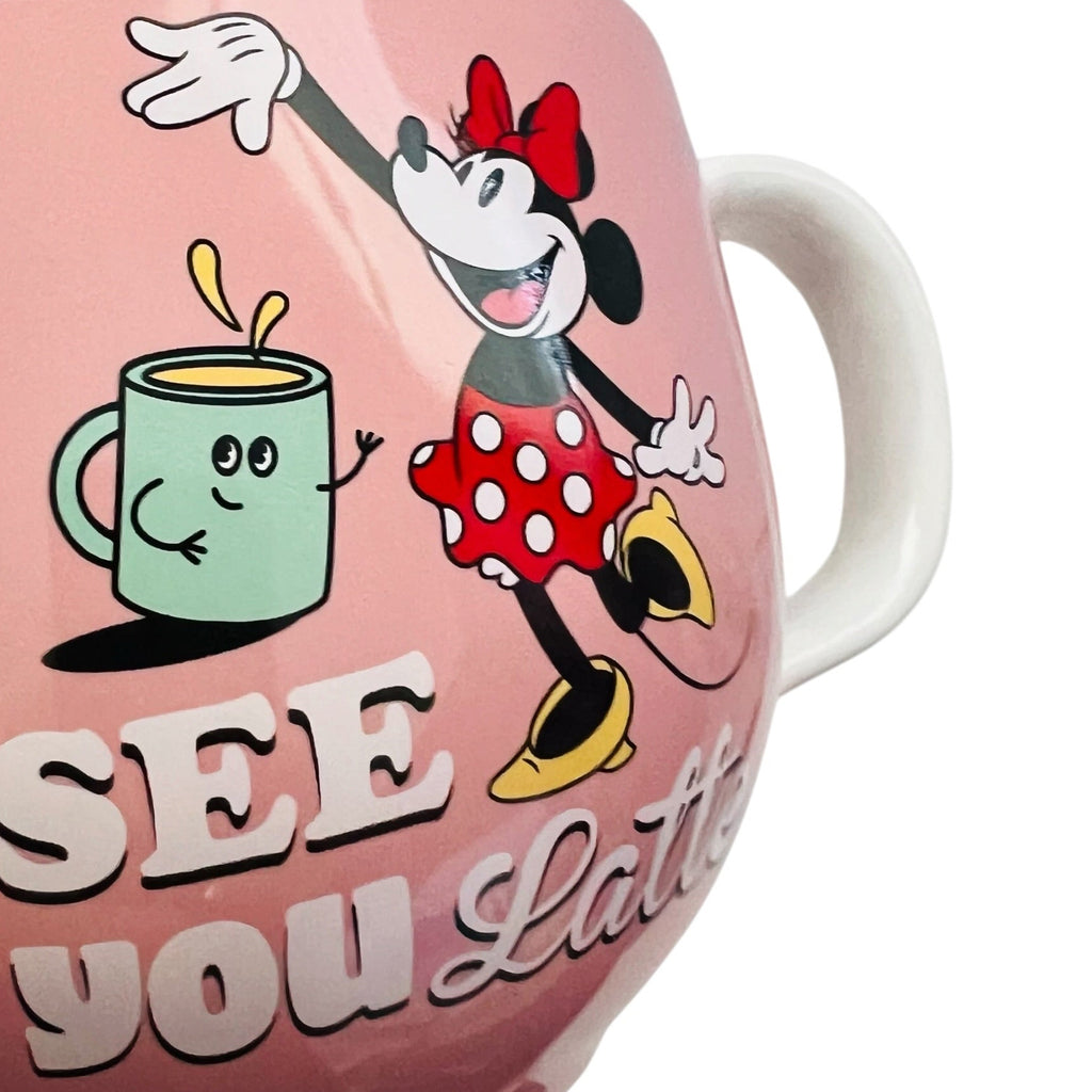 Disney Parks Minnie Mouse Morning See You Latte! Pink Coffee Mug
