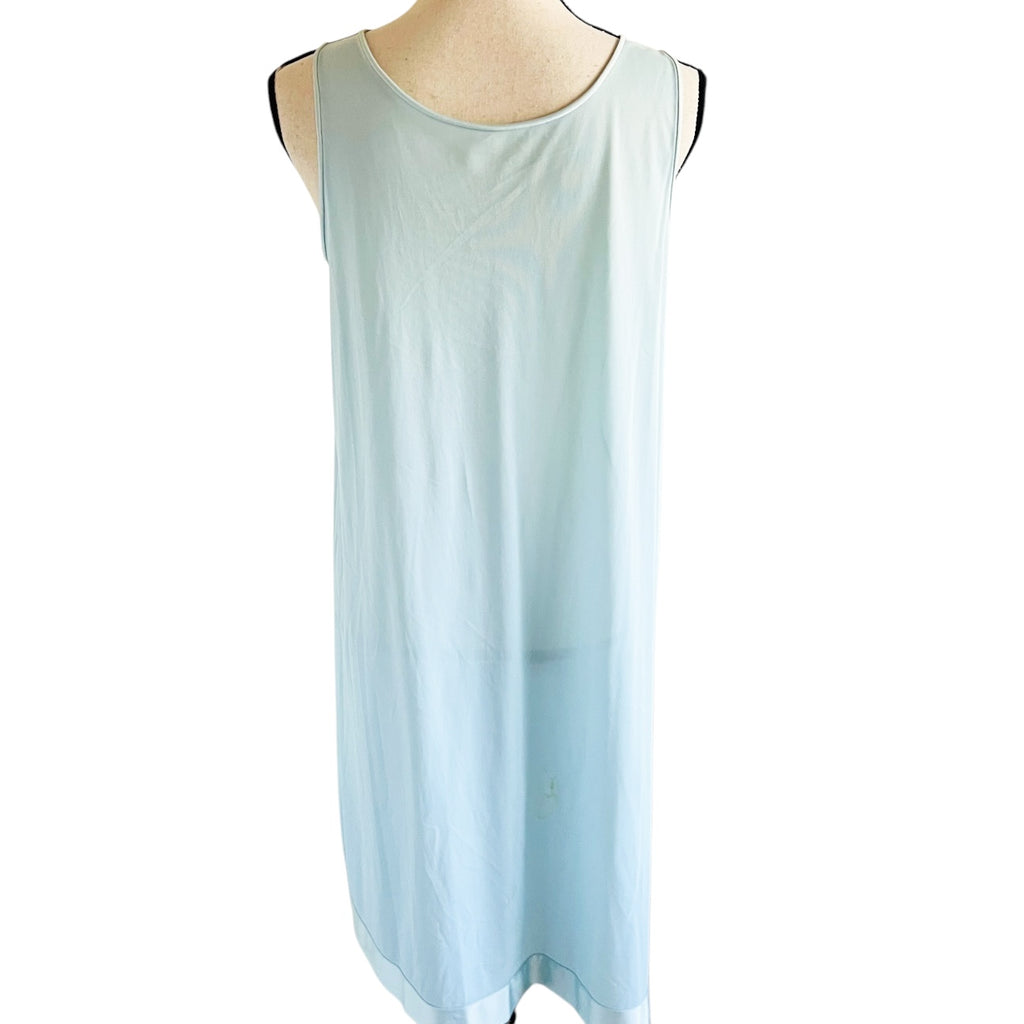 Vintage Vanity Fair V Neck Satin Sleeveless Short Nightgown