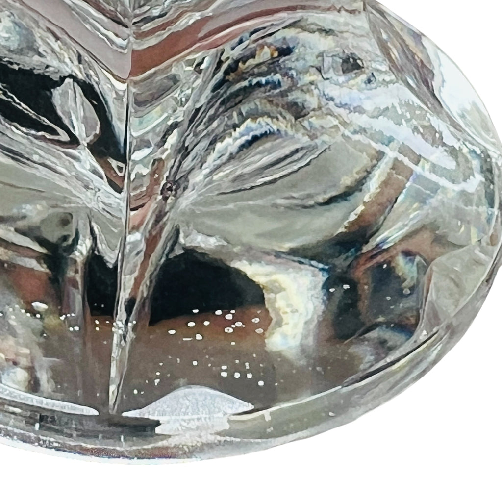 Hand Cut Lead Crystal Pedestal Egg Paperweight