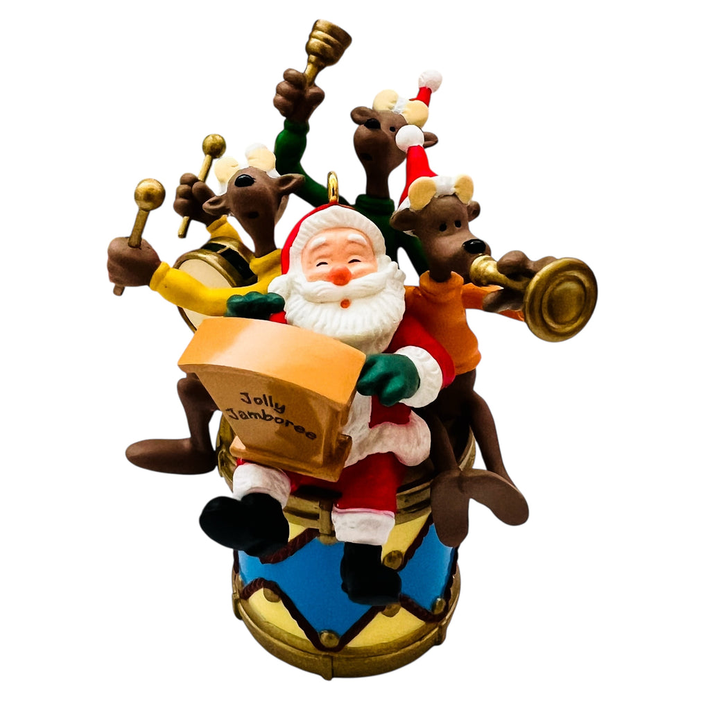 Hallmark Keepsake Magic Kris and the Kringles Santa Reindeer Band Sound Ornament