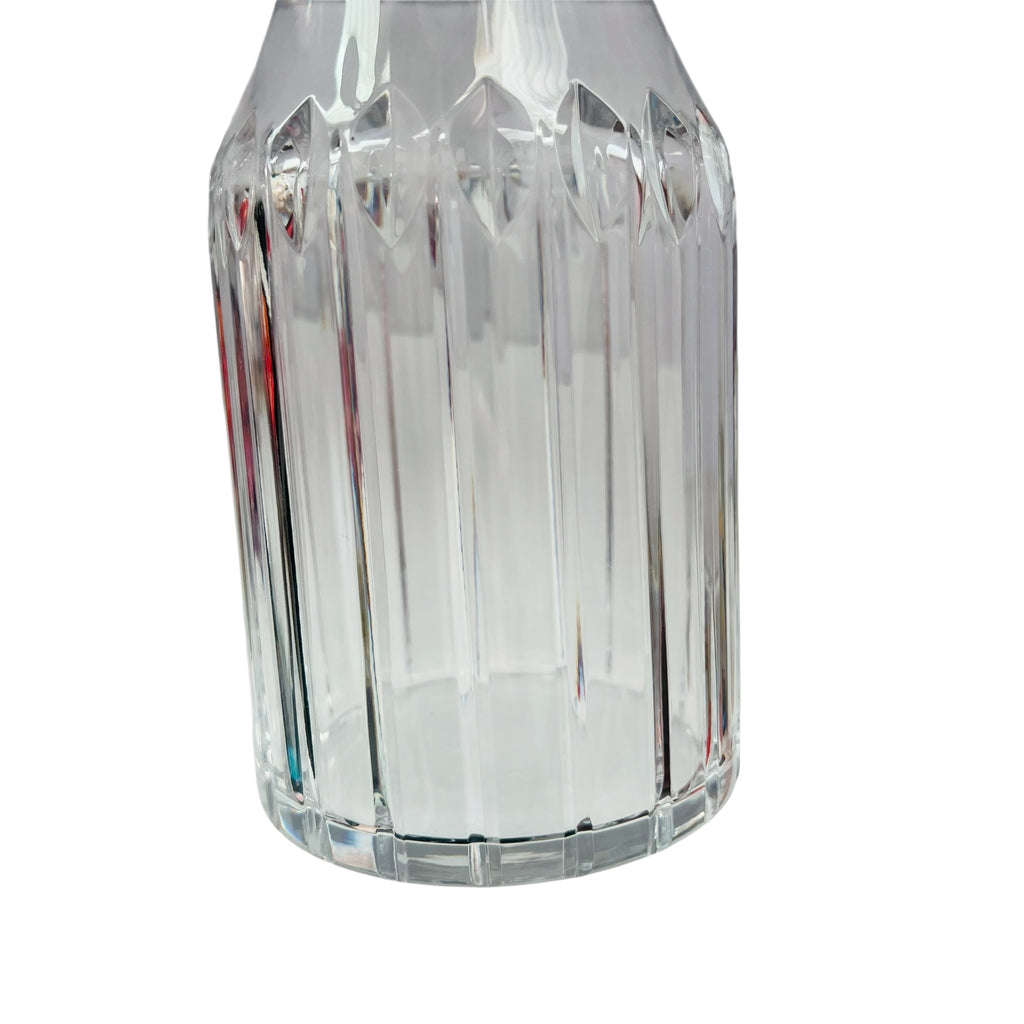 Vintage Ribbed Design Heavy Glass Carafe